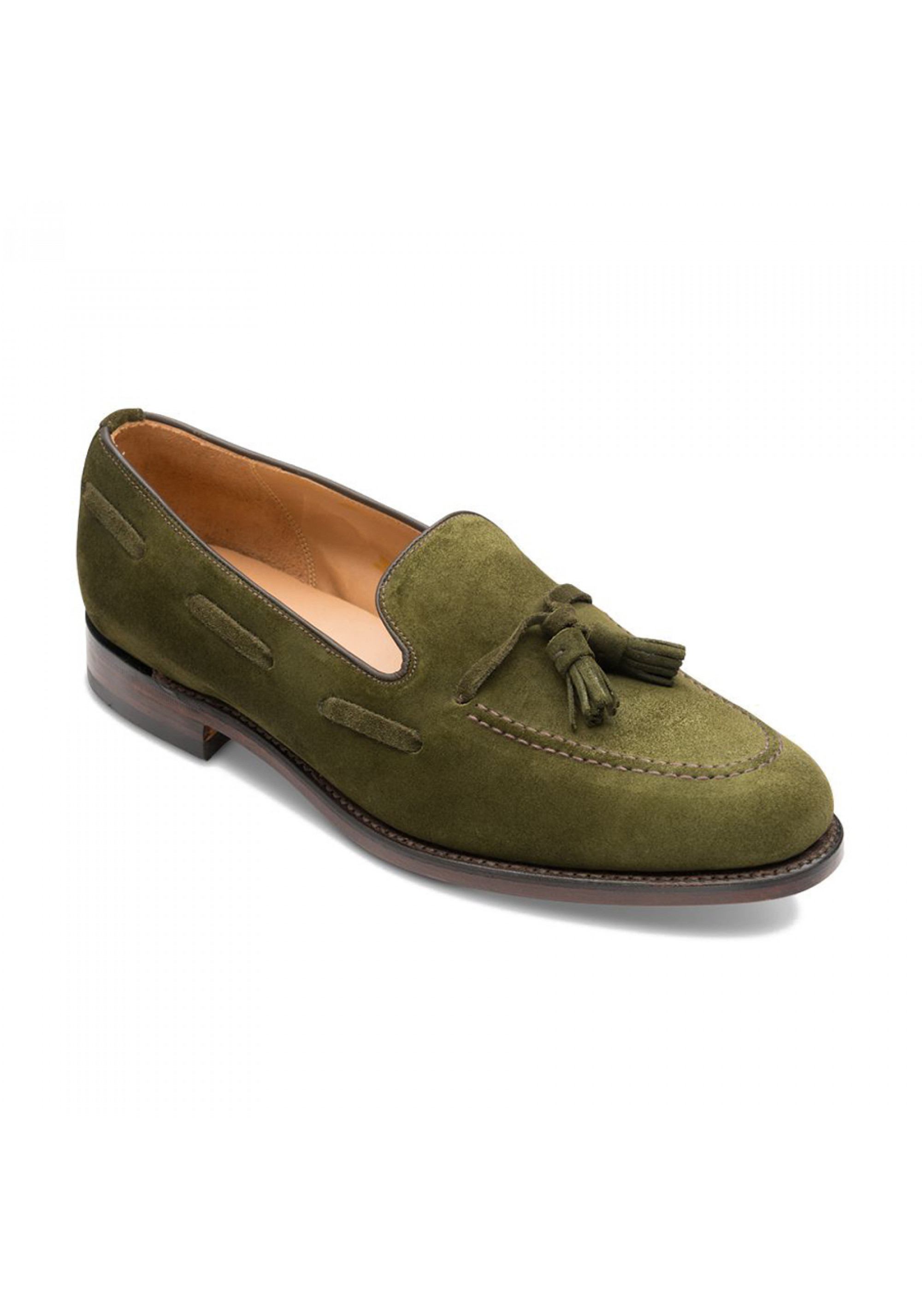 Lincoln Loafer LoakeShoes Green Suede SARTO bespoke